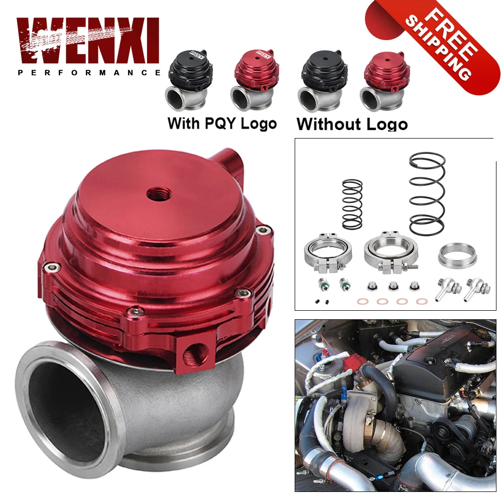 Raffreddatore Ad Acqua 44Mm Wastegate Turbo Esterno Con Hardware Flangia Mv-R Raffreddato Ad Acqua Con Logo Rosso Blu Nero Wx5834