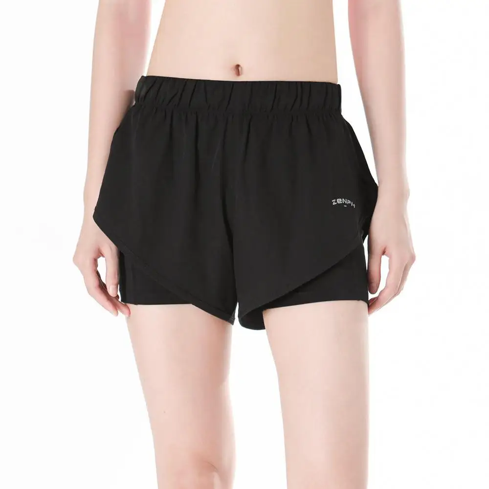 

Zenph Quick-drying Double Layer 2 in 1 Shorts Anti-glare Breathable Shorts Skin-friendly Yoga Running Shorts