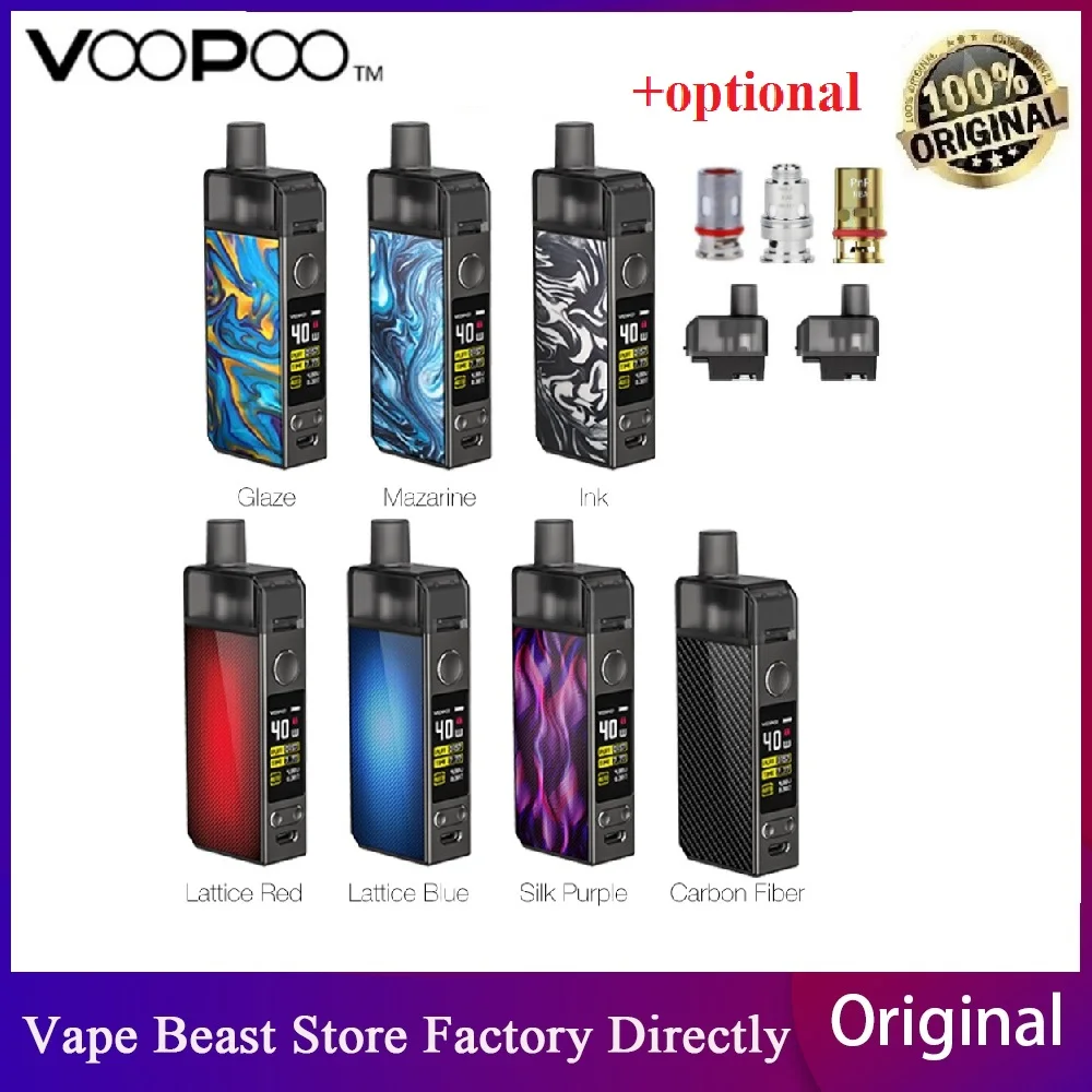 Newest Original VOOPOO NAVI Pod Kit With 1500mah Battery& 3.8ml Pod GENE.AI Chip& 40W Navi Mod E-cig Vape Pod Kit VS Vinci X