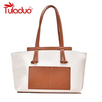 

Leisure Women's Handbag 2020 Patchwork Female Over Shoulder Tote Bag Large Capacity Luxury Shoulder Bag Lady Bags Bolsa Feminina