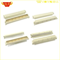 10 conjunto 4128 din 2.54mm passo 4row conector 4*32p 128pin fêmea e masculino pinos de ângulo direito soquete europeu 3100 1100 4128