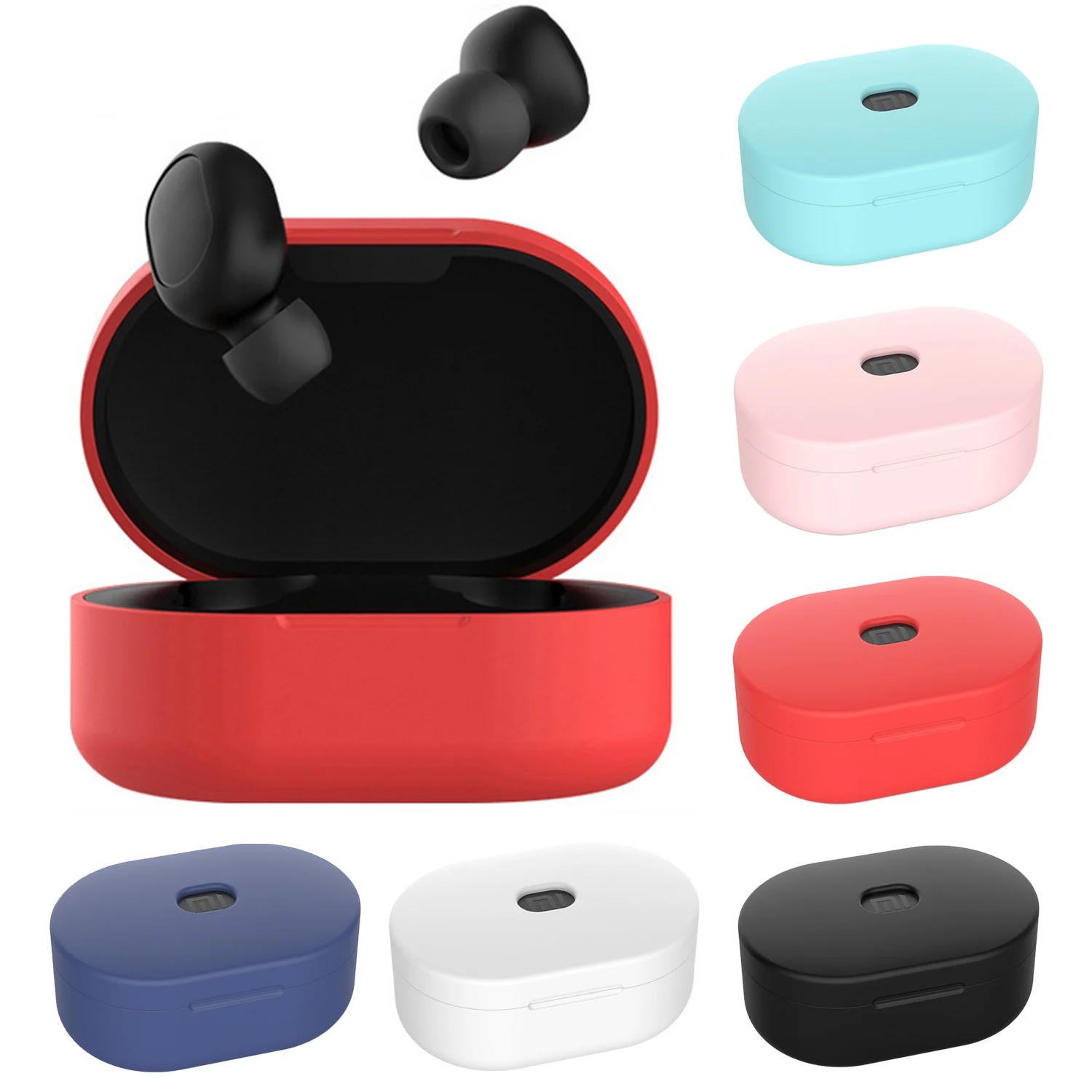 Vococal Soft Silicone Protective Cover Case for Xiaomi Xiao Mi Redmi AirDots TWS Bluetooth Fashion Version Wireless Headphones