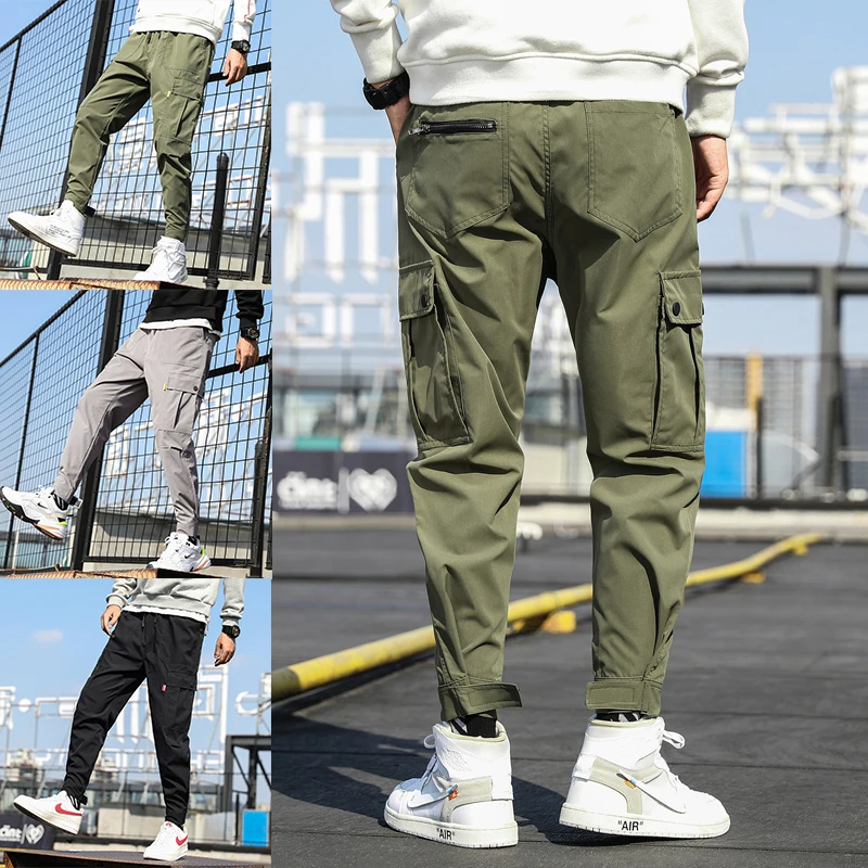 green track pants men