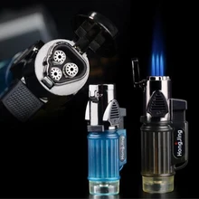 Ветрозащитная фонарь богазовая Зажигалка 1300 C, три сопла, зажигание для барбекю, надувной бутановый распылитель, зеркальные зажигалки Ветрозащитная фонарь богазовая Зажигалка 1300 C, три сопла, зажигание для барбекю, надувной бутановый распылитель, зеркальные зажигалки