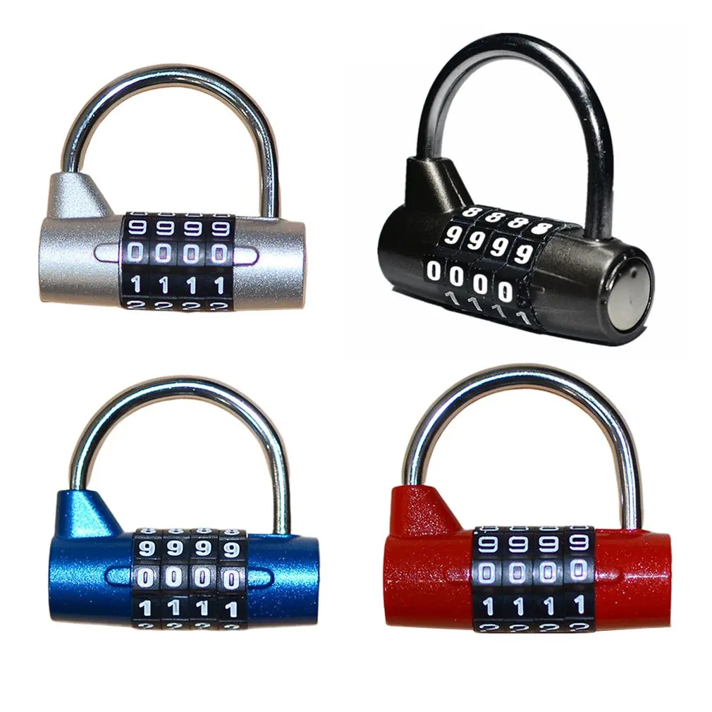 

Metal Resettable Combination Padlock Suitcase Password Digit Lock Portable Travel Suitcase Luggage Password Lock