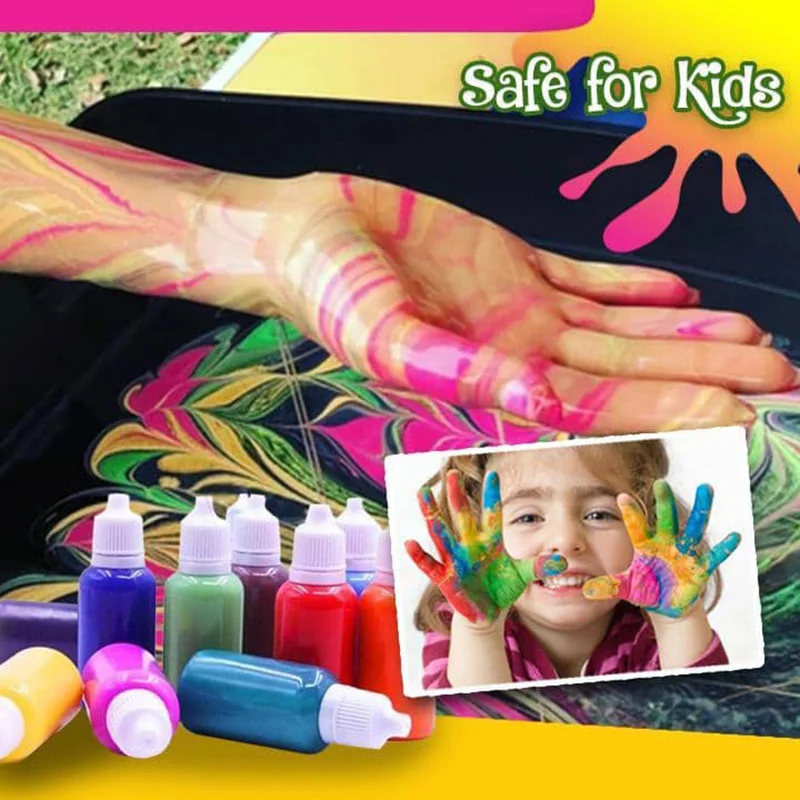 

Hydrographics Water Transfer Marbling Painting Set Painting on Water Drawing Tools Kit DTT88