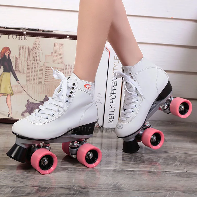 RENIAEVER каток и скорость роликовые коньки скейт белый розовый Бесплатная