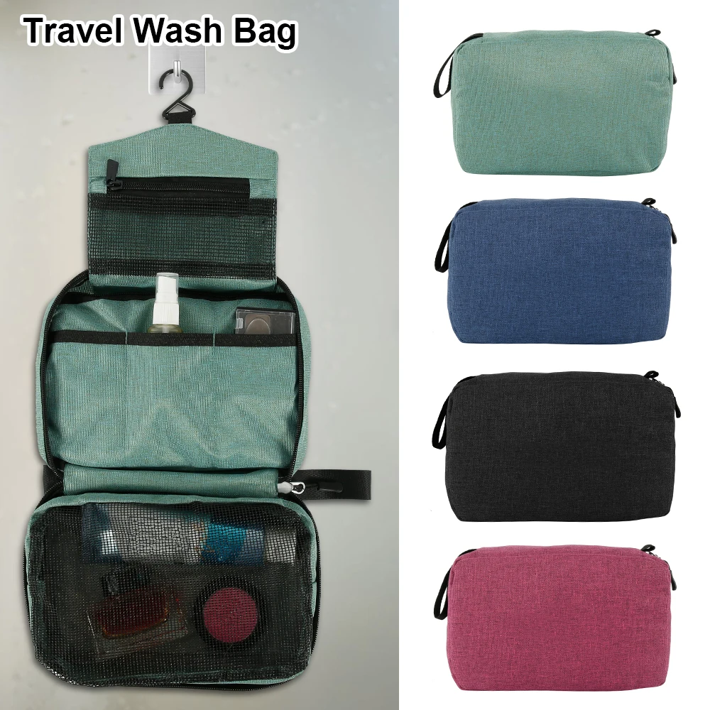  Men Women Hanging Cosmetic Bag Multifunction Travel Organizer Toiletry Wash Make up Storage Pouch B