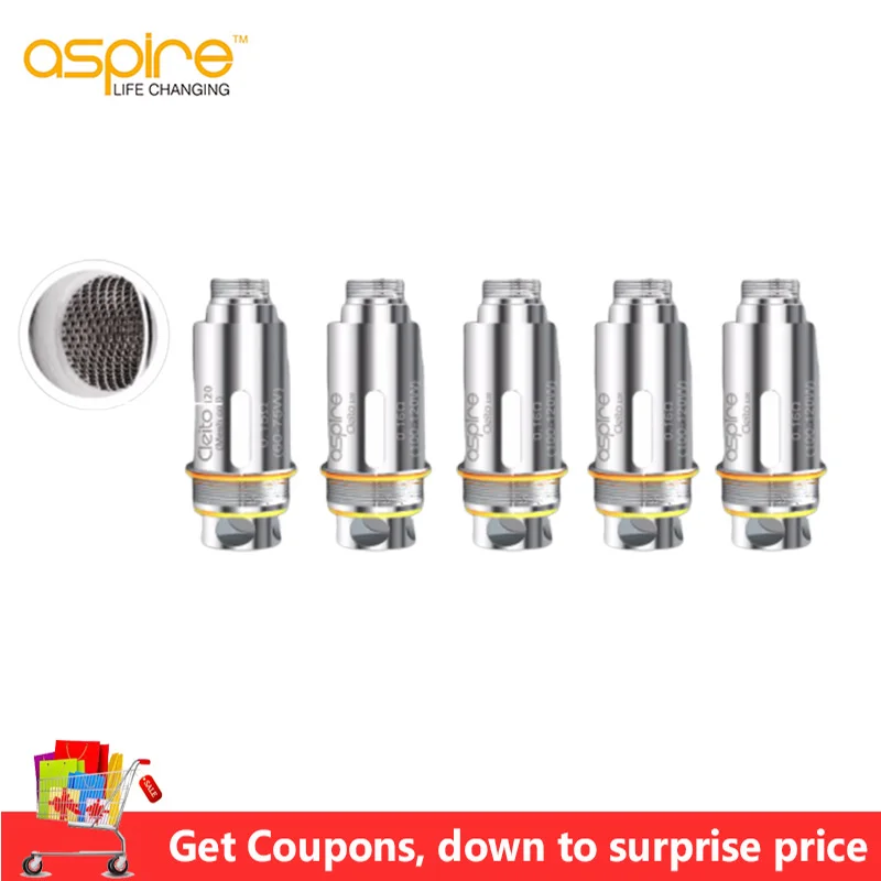 15/10/5pcsAspire Cleito 120 Mesh Coil 0.15ohm Electronic Cigarette Atomizer Core Evaporator For Apire Pro | Электроника