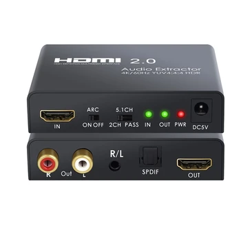 

HDMI 2.0 o Extractor Support 4K 60Hz YUV 4:4:4 HDR Converter HDMI to Optical TOSLINK SPDIF o Adapter-EU Plug