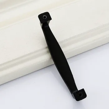 KKFING 1pcs Modern Aluminum Alloy Black Cabinet Handles Kitchen Cupboard Door Pulls Drawer Knobs Fashion Furniture Hardware