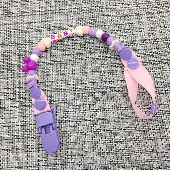 

DIY Baby Pacifier Bead Nipple Chain Gutta Pertscha Anti-falling Anti-lost Nipple Chain Clip Baby Supplies