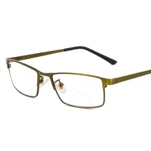 Новые прогрессивные мульти-фокус анти-синие очки для чтения в металлической оправе цвет двойного назначения многоцелевые очки для чтения, для пожилых людей очки