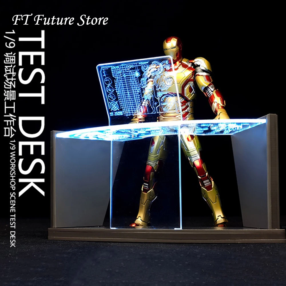 

Collectible In Stock 1/9 Scale Scene Accessories Iron Man Tony Workshop Scene Test Desk Accessory Model for 1:9 Action Figure