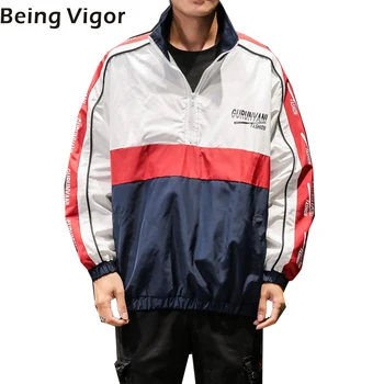 

Mens Jackets 2019 Hip-Hop Outwear Spring Fashion Sport Windbreaker Casual Streetwear Thin Coat For Men New 5XL