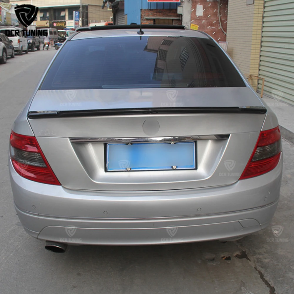 C74 Style For Mercedes W204 C63 Amg Carbon Fiber Rear Trunk Spoiler 2008-2014 C Class 4 Door Sedan W204 Carbon Spoiler