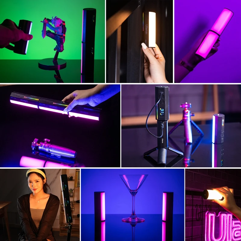 thumbnail image 2 of Ambitful Magnetic Handheld Light Wand, 360°Full RGB Mini LED Video 2 of 9