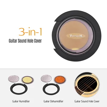 

VERTECHnk SM-20 3-in-1 Acoustic Guitar Sound Hole Cover Humidifier Moisture Reservoir Dehumidifier for Guitar Sound Hole