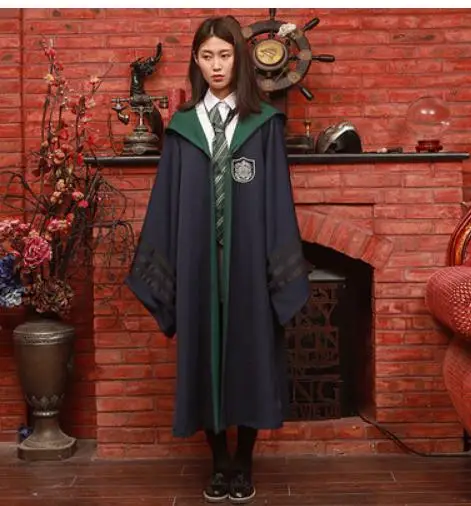 Косплей, Ravenclaw/Gryffindor/Hufflepuff/Slytherin, костюмы для косплея, костюм Малфой Гермионы, пальто noly - Цвет: female