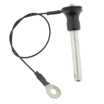 

2xBall Lock Quick Release Pin Push Button 8mm, 40mm With Wire Lanyard