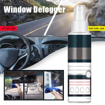 

100ml Car Windshield Glass Cleaner Anti-Fog Agent Window Liquid Spray With Towel Car Windscreen Glass Clean Auto Accessories