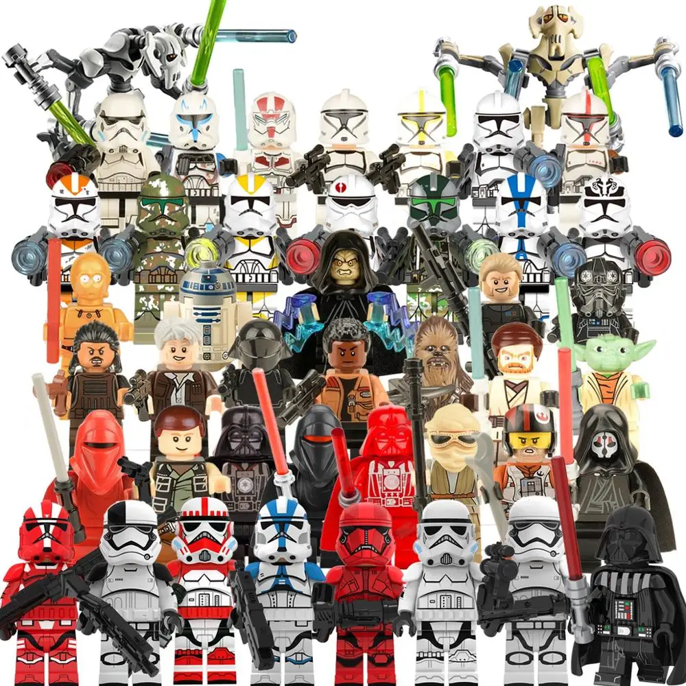 Один продаваемый Звездный Военный Набор люк Лея Звездные войны Дарт Вейдер мол ситх мальгус Хан эвок йода легоимг строительные блоки игрушки для детей