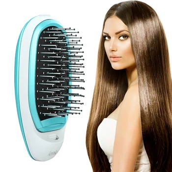 

Negative Ions Hair Comb Brush Hair Modeling Styling Tool 1Pcs Mini Hair Brush Portable Light Weight Electric Ionic Hairbrush