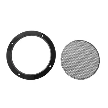 

2PCS Protective Speaker Cover Steel Mesh Grille Grills Decorative Circle DIY Accessories Black