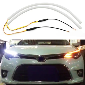 

Car DRL Lamp Flexible Soft Tube LED Strip Turn Signal Light For Kia Ceed Rio 3 4 Sportage Cerato Hyundai i30 i20 Tucson Solaris