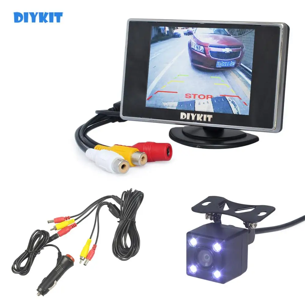 DIYKIT 2в1 автомобильный парковочный комплект 3 5 &quotTFT LCD цветной монитор заднего вида