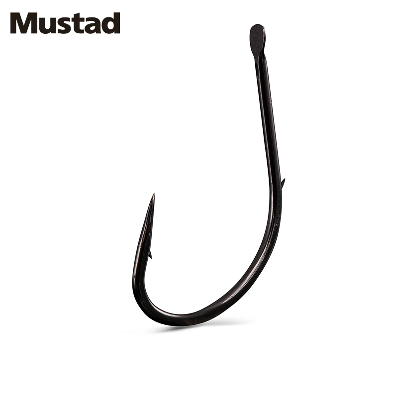 1 Packs Mustad 10015 Carbon Steel Fishing Peche Hooks Barbed Hook Back
