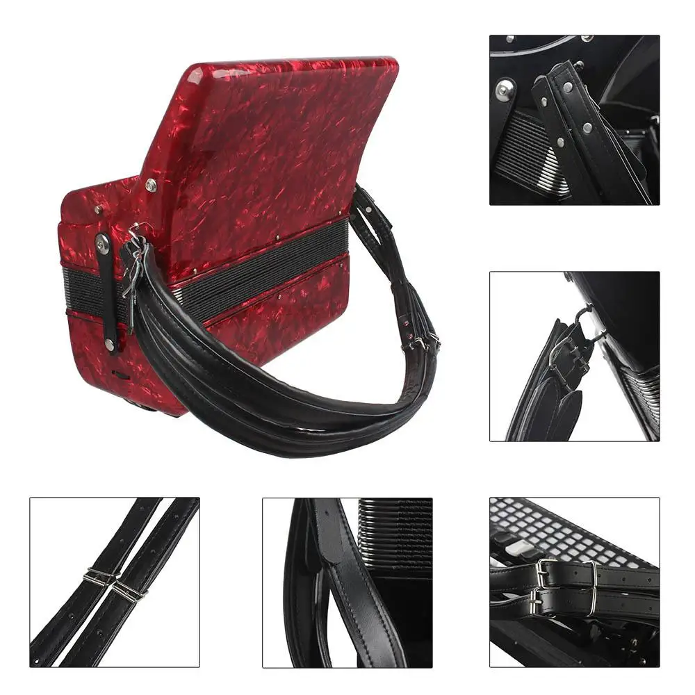 PU Leather Genuine Leather Accordion Shoulder Strap Waterproof Belt Straps 83-110cm PU Leather Genuine Leather Accordion Shoulder Strap Waterproof Belt Straps 83-110cm