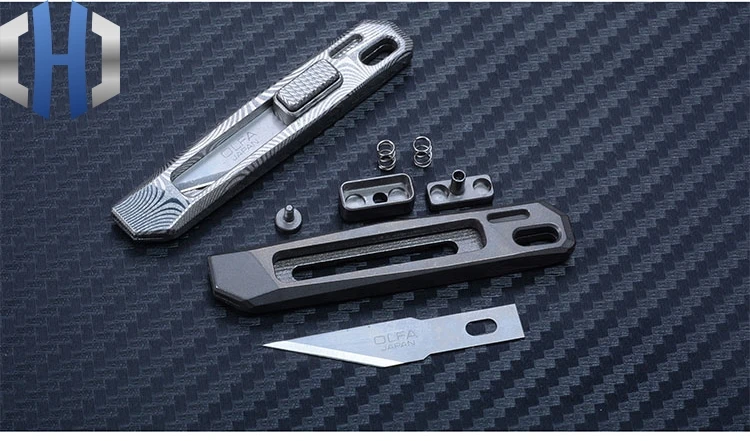 Titanium Alloy/Damascus Mini Knife EDC Multifunction Portable Keychain