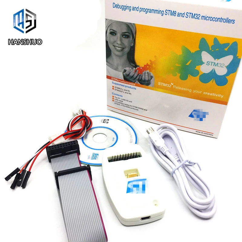 1 шт. ST-LINK/V2 ST-LINK V2(CN) ST LINK STLINK эмулятор загрузочный менеджер STM8 STM32 искусственное устройство