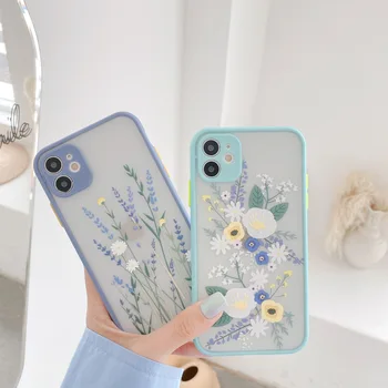 

Luxury Flower Case For iPhone 11 Pro Max X XR XS Max 7 8 Plus 3D Relief Floral Transparent Soft TPU Back Cover