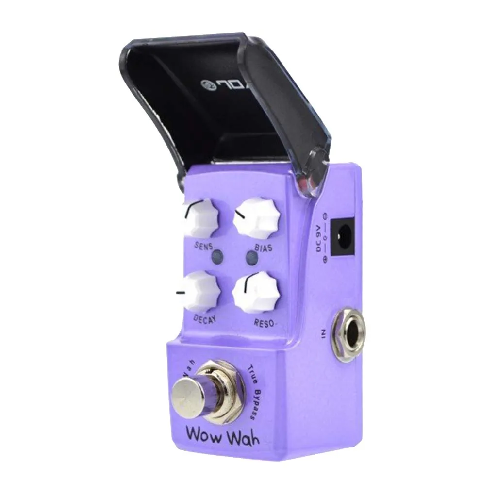 Metal Wow Wah Electric Guitar Effect Pedal Auto Wah Effector Sensitivity Bias Resonance Decay Knob