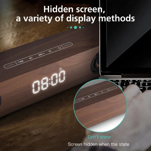 Home Theatre Soundbar TV HDMI Wireless Wooden