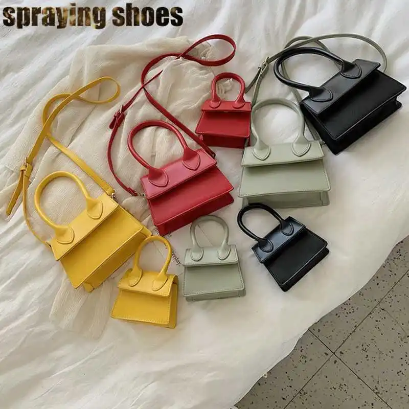 De Mujer elegantes Mini monedero y bolsos de mano negro/rojo/amarillo neón/Verde bolsos de cuero de diseñador de un solo hombro bolsos para mujer| | - AliExpress