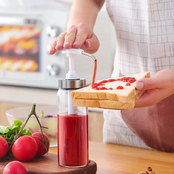 

New Sauce Extrusion Bottle Ketchup Salad Dressing Storage Pot Pepper Sauce Oyster Sauce Honey Press Bottle Seasoning Tools