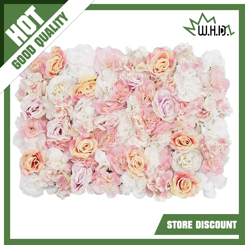 Artificial Flowers Wall Decoration 40*60CM Silk Flower Panels for Home Party Wedding Christmas