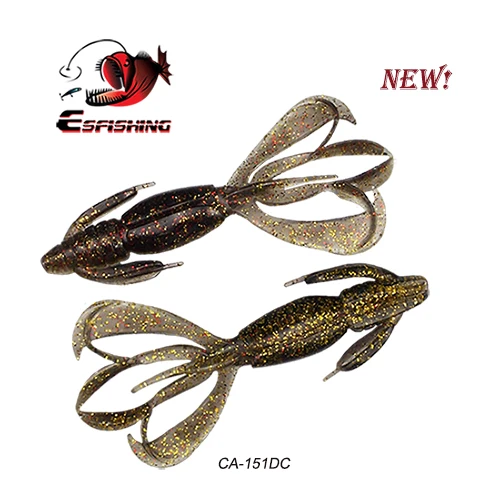 ESFISHING Pesca силиконовая приманка для рыбалки Мягкие приманки Crazy Flapper 110 мм 11,4 г 5 шт. рыболовная приманка на карпа снасти - Цвет: CA151DC