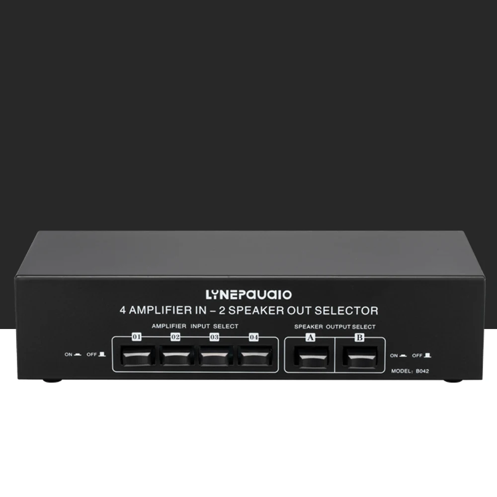 4 in 2 out passive power amplifier speaker selection switcher speaker switch splitter comparator no loss of sound quality