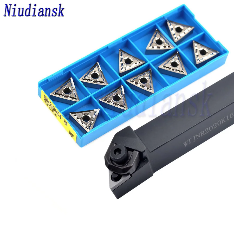 

10pcs TNMG1604 Carbide Inserts+1pc WTJNR1616H16 WTJNR2020K16 WTJNR2525M16 External Turning Tool Holder WTJNL CNC Lathe Tool Suit