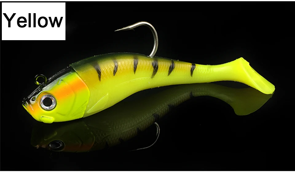 K8356 3D Fish Eyes Fishing Lure Lead Head Big Soft Bait Jig Sinking Crankbait Saltwater Soft Bait Single Hook 20cm 300g (7)