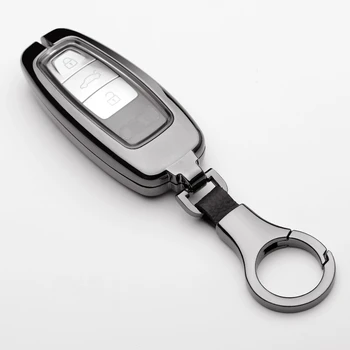 

Car Galvanized Alloy Key Case Cover Chain For Audi A8 A7 A6 Q8 2018 2019 Q7 TT A4 B9 A7 TDI Quattro TTS Sline Accessories