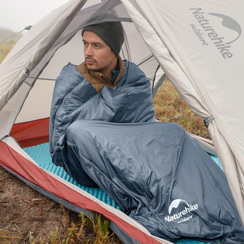 Sleeping Bag Naturehike Mini Cotton Camp Outdoor Waterproof Splicable Quilt 680g/760g Portable Equipment