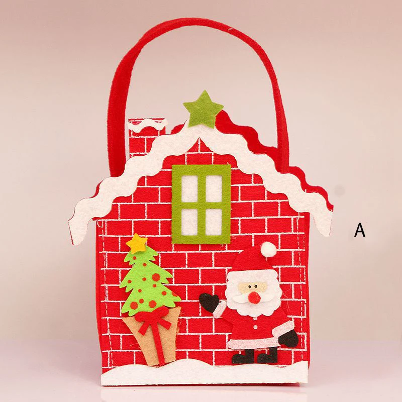 C 23x16cm Рождественское печенье конфеты сумка для угощений рождественские конфеты подарочная упаковка Детские подарки Сумочка Рождественский Санта Снеговик олень украшения 23x16 см - Цвет: C 23x16cm