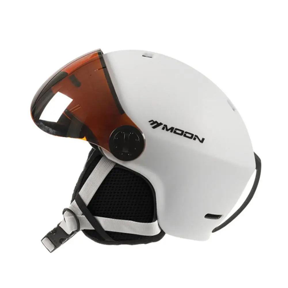 Профессиональный полузакрытый лыжный шлем цельно-Формованный спортивный мужской женский Снежный Лыжный Сноуборд шлемы с защитными очками