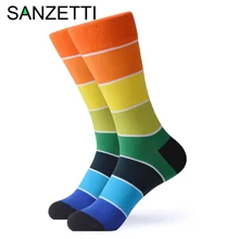SANZETTI/1 пара, Новые разноцветные яркие женские носки забавная новинка милые женские вечерние носки из чесаного хлопка