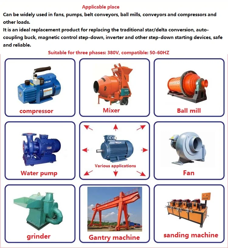 Трехфазный двигатель плавный пуск модуль контроллера 4KW6KW8KW10KW12KW15KW20KW двигатель онлайн мягкий стартер вентилятор насос компрессор конвейер